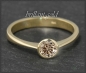 Preview: Lupenreiner Ring aus 585 Gold, 0,45ct Brillant